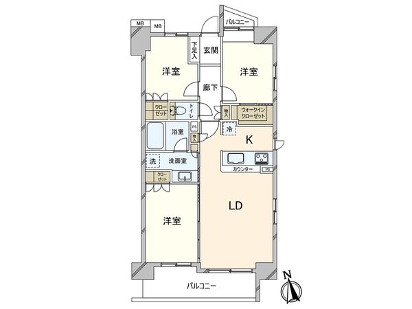 プレサンスロジェ川口元郷 間取図(平面図) 間取図(平面図)
