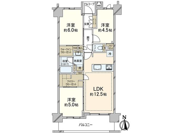 ファインスクエア川口 間取図(平面図)