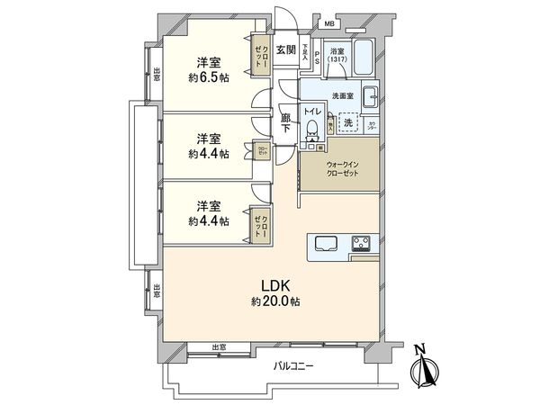 川口原町第2ローヤルコーポ 間取図(平面図)