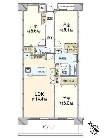 コスモ戸田公園ピアセーレ 間取図(平面図)