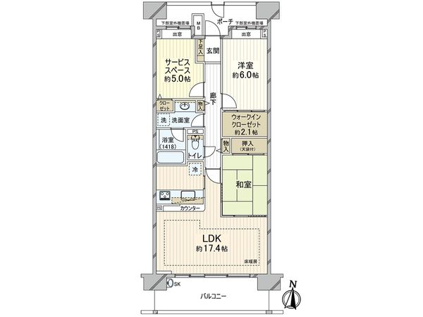 コスモ川口ツインフォルム・シティービュー 間取図(平面図) コスモ川口ツインフォルム・シティービュー 間取図(平面図)