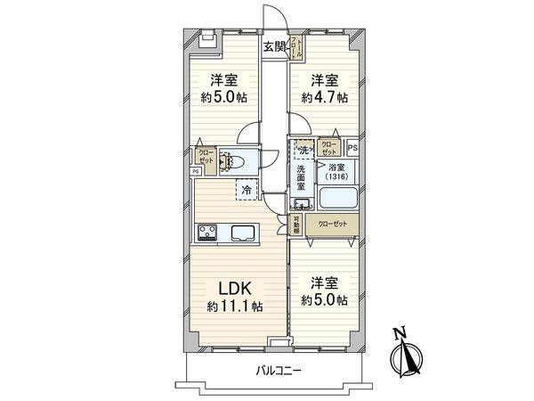 ライオンズマンション北戸田 間取図(平面図) ライオンズマンション北戸田 間取図(平面図)