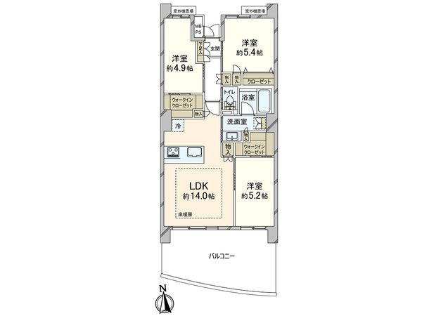 ライオンズプラザ川口 間取図(平面図) 間取図(平面図)