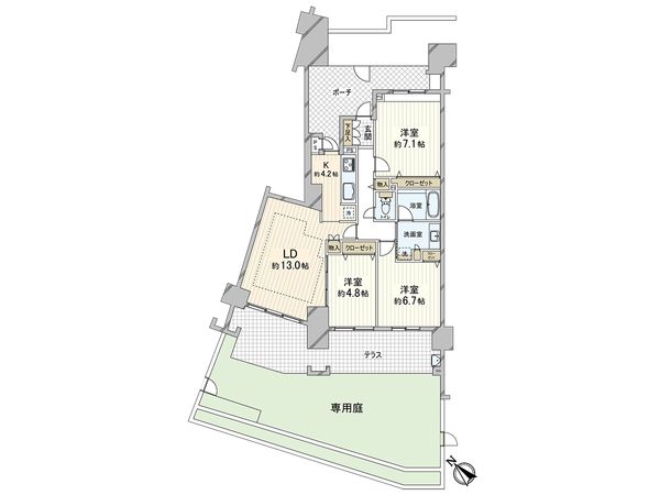 リボンシティレジデンス ブライトフォート 間取図(平面図) リボンシティレジデンス ブライトフォート 間取図(平面図)