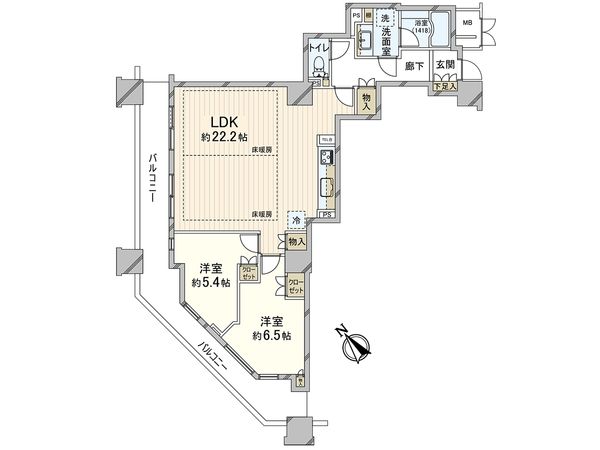 キャメリアタワー川口 間取図(平面図)