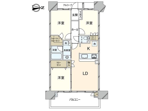 ラヴィドール川口 間取図(平面図)