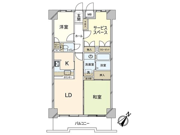 西川口並木第3サニーコート 間取図(平面図)