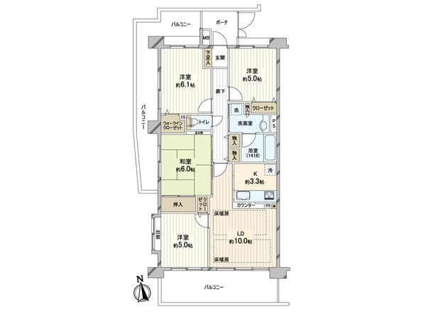 コスモ戸田公園シティフォルム 間取図