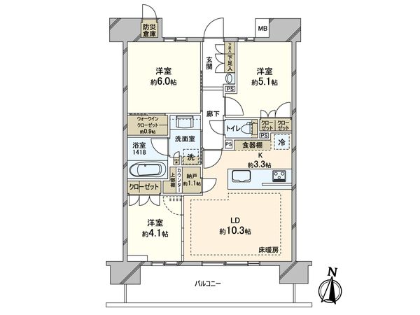 クレアホームズ戸田公園 間取図