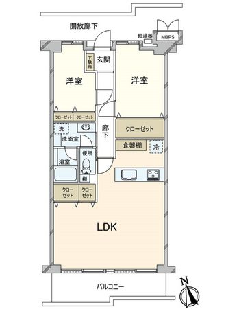 グリーンプラザ川口弐号館 間取図(平面図) グリーンプラザ川口弐号館 間取図(平面図)