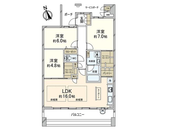 ローレルコート川口 間取図(平面図) ローレルコート川口 間取図(平面図)
