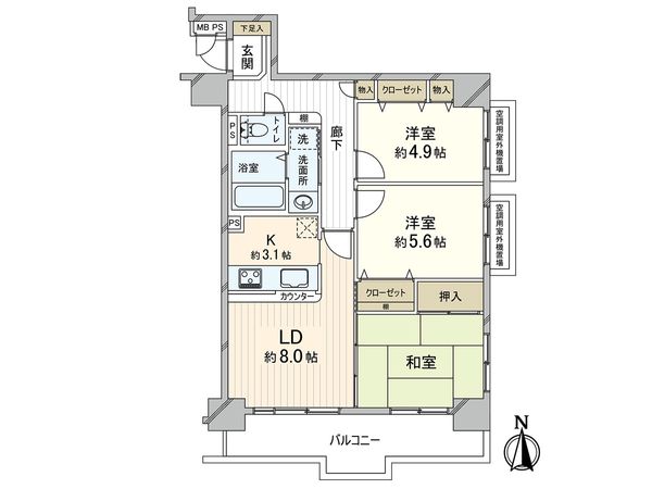 ライオンズプラザ川口第2 間取図(平面図) ライオンズプラザ川口第2 間取図(平面図)