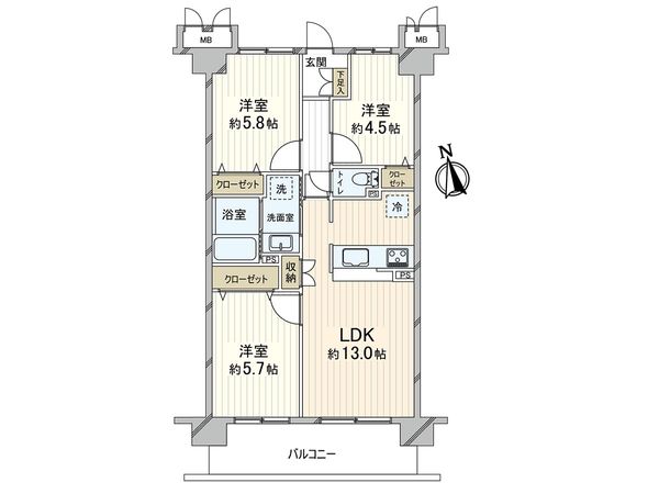 メイツ川口ガーデン 間取図(平面図) メイツ川口ガーデン 間取図(平面図)