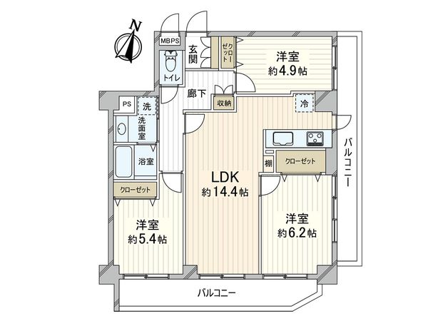 コスモ鳩ヶ谷セカンドヴィラージュ 間取図(平面図) コスモ鳩ヶ谷セカンドヴィラージュ 間取図(平面図)