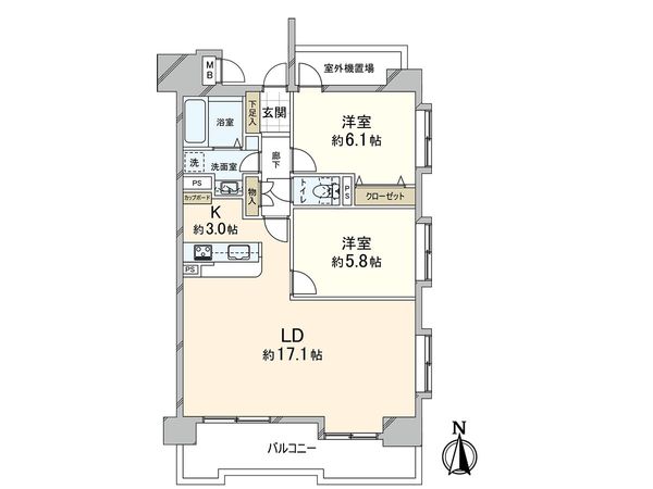 ローヤルシティ西川口第6 間取図(平面図) ローヤルシティ西川口第6 間取図(平面図)