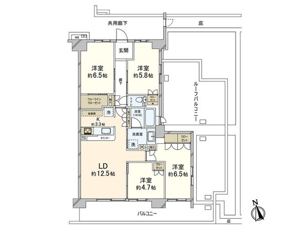 リビオシティ川口元郷 間取図(平面図) リビオシティ川口元郷 間取図(平面図)