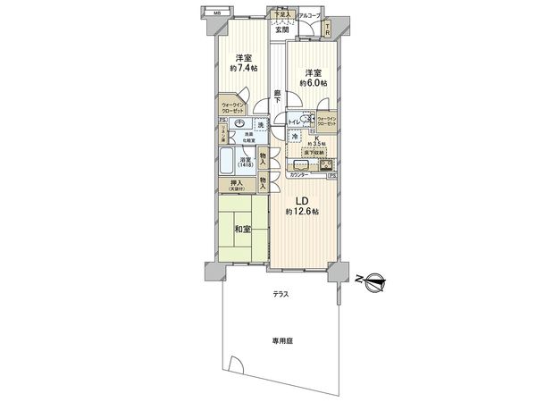シャリエ川口本町グリーンマークス 間取図(平面図) シャリエ川口本町グリーンマークス 間取図(平面図)