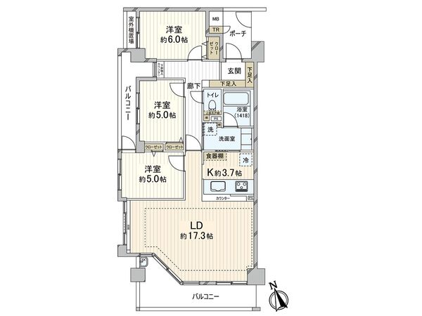 コスモ南鳩ヶ谷センターコート 間取図(平面図) コスモ南鳩ヶ谷センターコート 間取図(平面図)