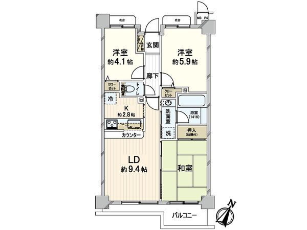 ライオンズマンション川口南 間取図(平面図) ライオンズマンション川口南 間取図(平面図)