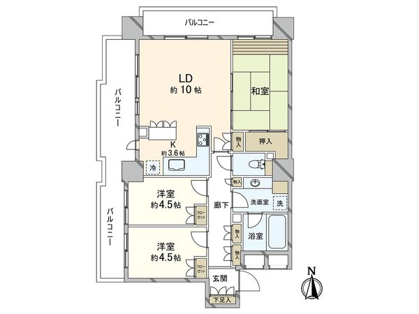 リビオタワー川口ミドリノ 間取図(平面図) リビオタワー川口ミドリノ 間取図(平面図)