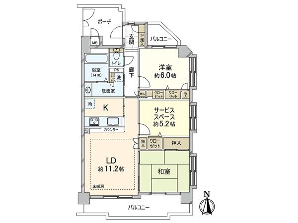 東川口サニーコート第10 間取図(平面図) 東川口サニーコート第10 間取図(平面図)