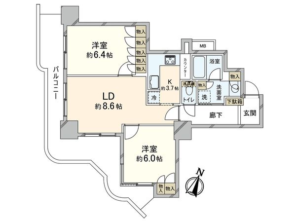 スカイフロントタワー川口 間取図(平面図)
