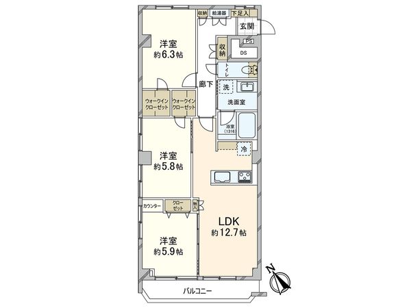 川口ホームズ 間取図(平面図) 川口ホームズ 間取図(平面図)