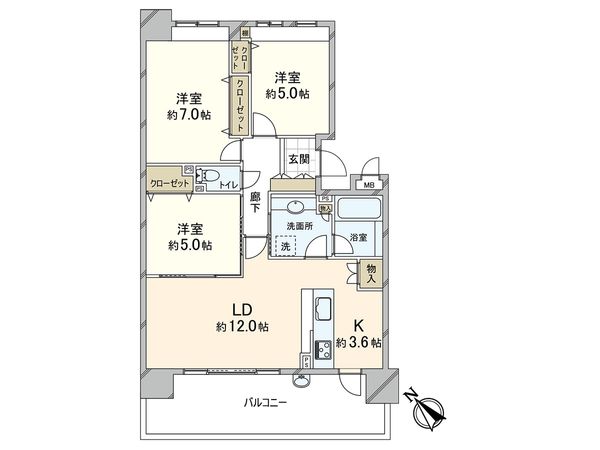アデニウム川口元郷 間取図(平面図)
