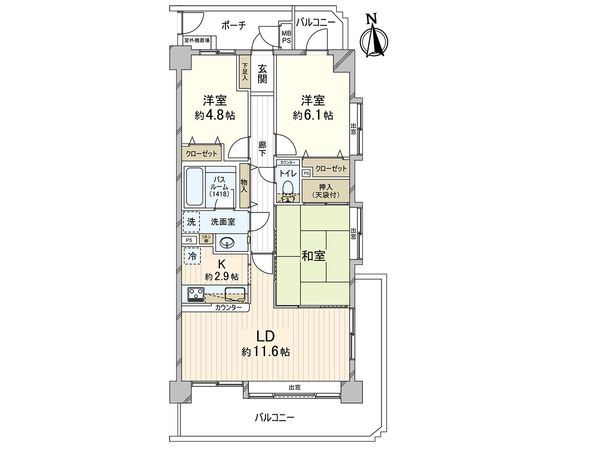 ライオンズマンション西川口シティ 間取図(平面図) ライオンズマンション西川口シティ 間取図(平面図)
