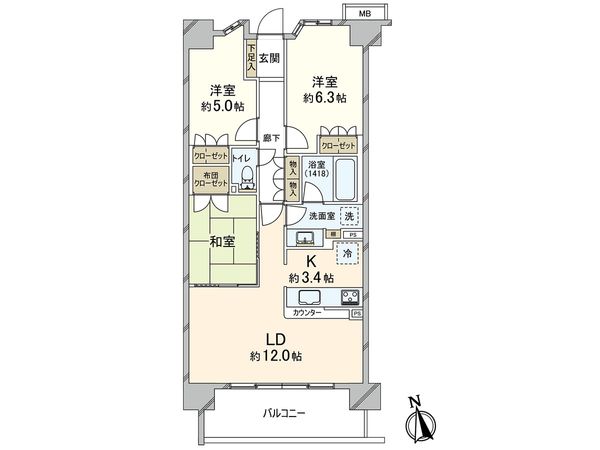 リビオシティ川口元郷 間取図(平面図) リビオシティ川口元郷 間取図(平面図)
