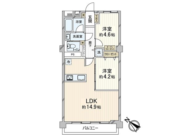川口ファミリーマンション 間取図(平面図)