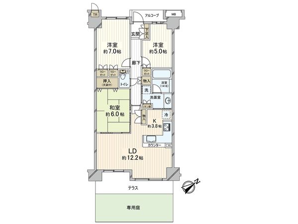 シャリエ川口本町グリーンマークス 間取図(平面図) シャリエ川口本町グリーンマークス 間取図(平面図)