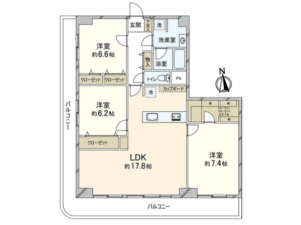 ベルエア第二川口 間取図(平面図) ベルエア第二川口 間取図(平面図)