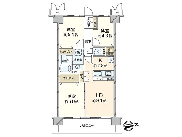 メイツ川口ガーデン 間取図(平面図) メイツ川口ガーデン 間取図(平面図)