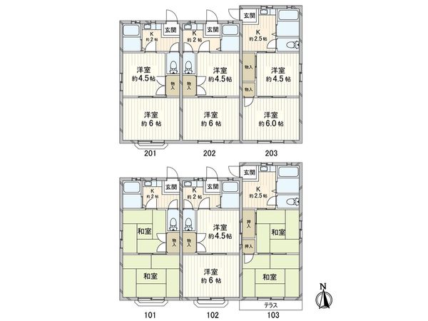 川口市上青木4丁目 ハイム川上 間取図(平面図)
