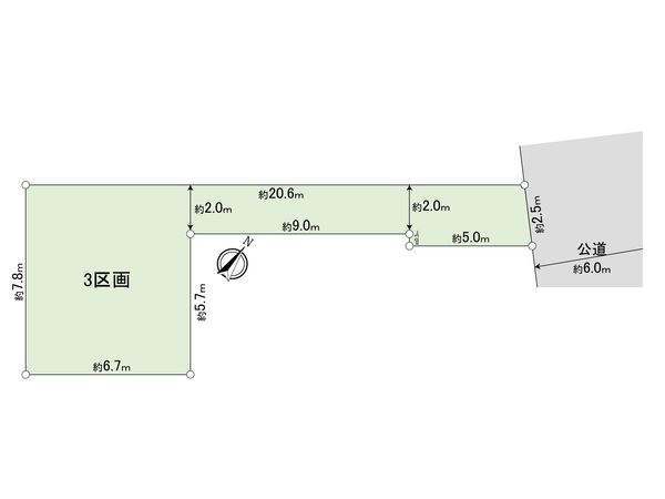 戸田市笹目4丁目 3区画 区画図