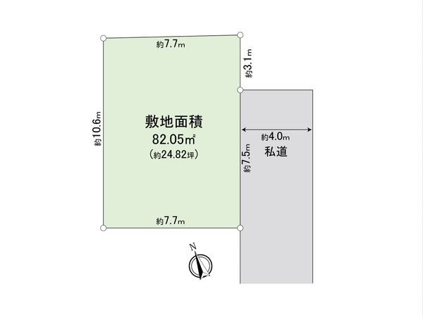 さいたま市南区鹿手袋3丁目 区画図