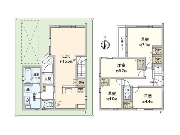 さいたま市南区鹿手袋5丁目 間取図(平面図) さいたま市南区鹿手袋5丁目 間取図(平面図)