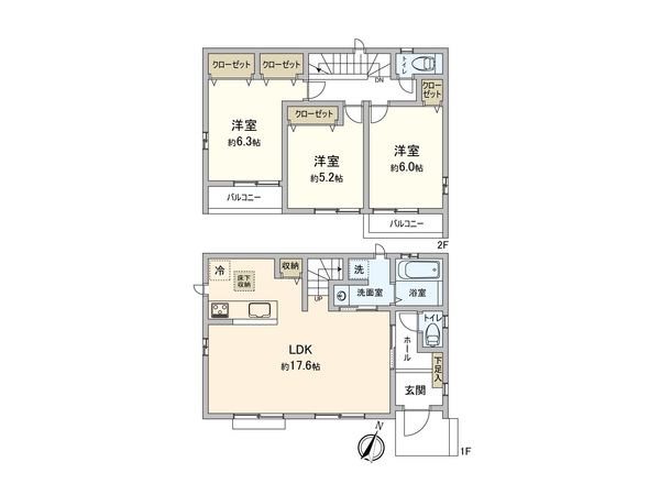 戸田市笹目3丁目 間取図(平面図) 戸田市笹目3丁目 間取図(平面図)
