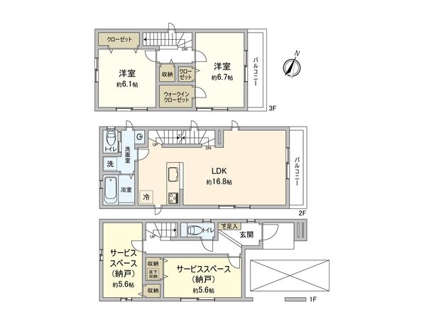 戸田市笹目3丁目 間取図(平面図) 戸田市笹目3丁目 間取図(平面図)