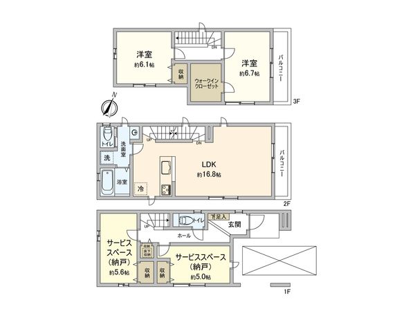 戸田市笹目3丁目 間取図(平面図) 戸田市笹目3丁目 間取図(平面図)