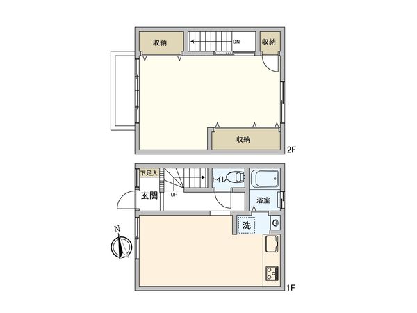 戸田市喜沢1丁目【連棟式建物】 間取図(平面図) 間取図(平面図)