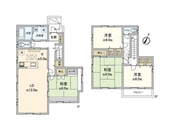 さいたま市桜区田島3丁目 間取図(平面図) 間取図(平面図)