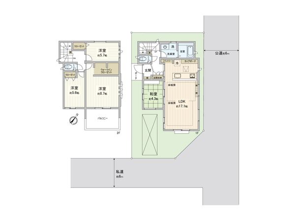 さいたま市南区内谷3丁目 間取図(平面図) さいたま市南区内谷3丁目 間取図(平面図)