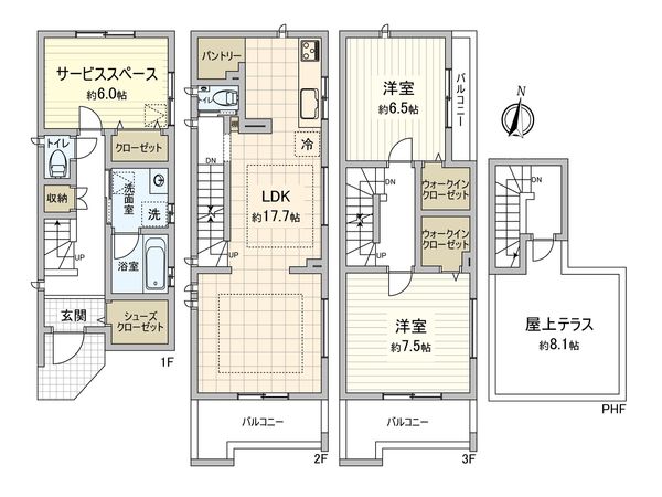 さいたま市桜区田島3丁目 間取図(平面図) さいたま市桜区田島3丁目 間取図(平面図)
