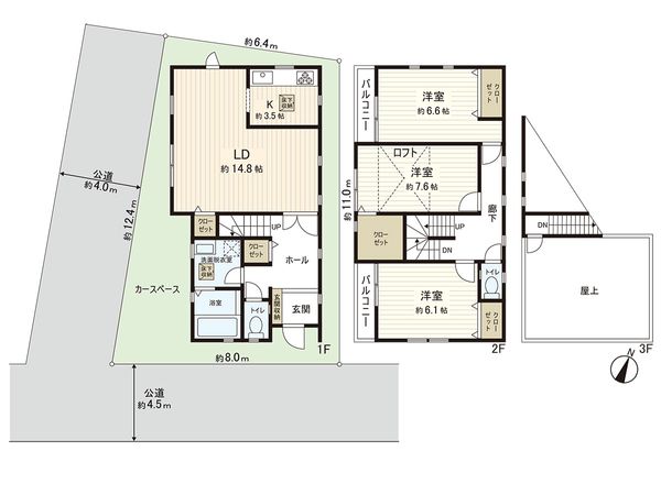 さいたま市南区松本3丁目 間取図(平面図) さいたま市南区松本3丁目 間取図(平面図)