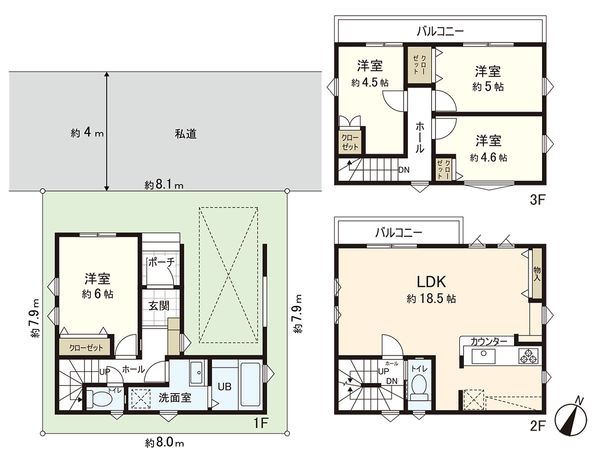 さいたま市南区松本1丁目 間取図(平面図) さいたま市南区松本1丁目 間取図(平面図)