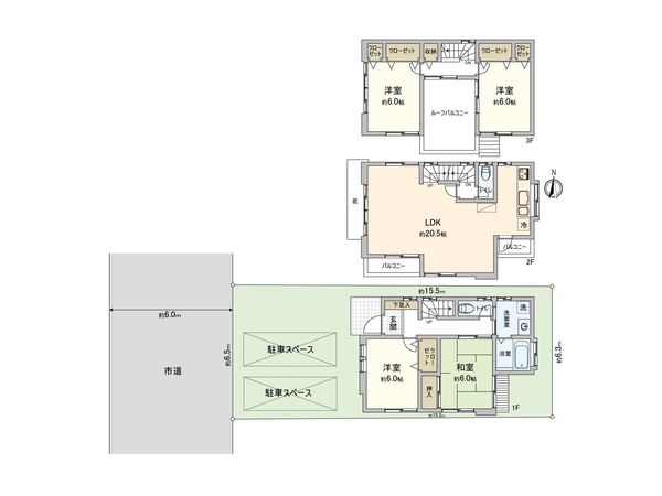 戸田市美女木2丁目 間取図(平面図) 戸田市美女木2丁目 間取図(平面図)