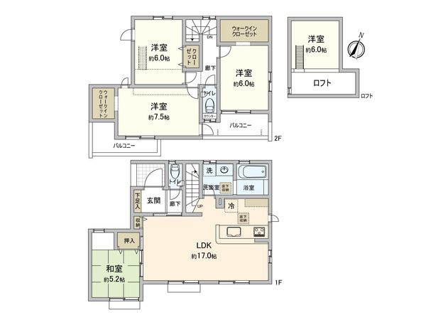 和光市白子3丁目 間取図(平面図) 和光市白子3丁目 間取図(平面図)