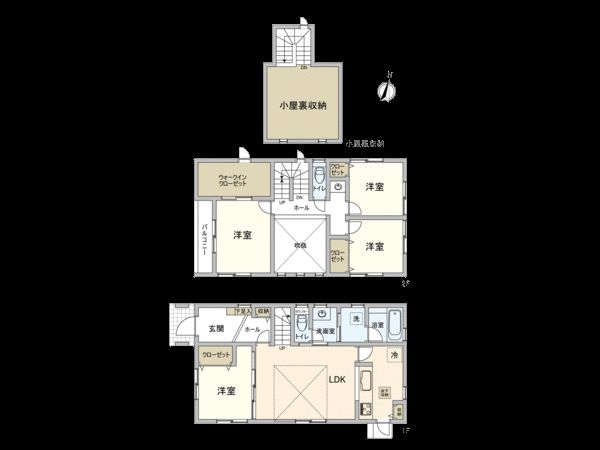 戸田市笹目5丁目 間取図(平面図) 戸田市笹目5丁目 間取図(平面図)